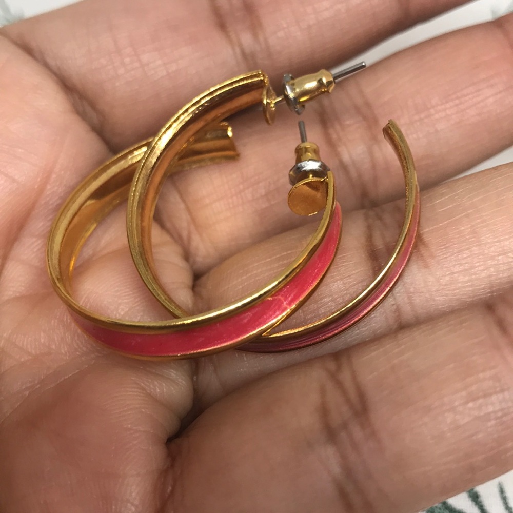 💖Pink gold earrings